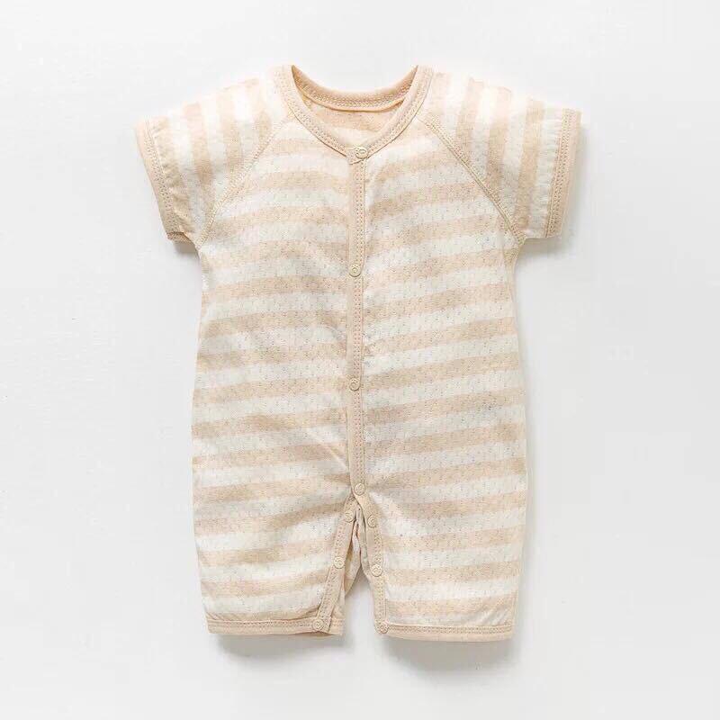 body đùi, dài tay cho bé sơ sinh 100% cotton hữu cơ tự nhiên không tẩy nhuộm hóa chất mềm mát an toàn cho bé sơ sinh