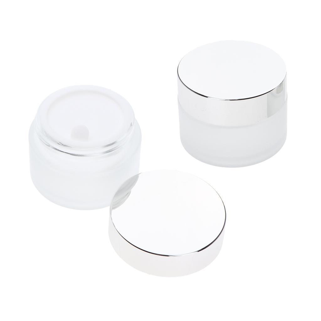 Empty Cream Jars Refillable Cosmetic Sample Bottles Glass Containers 5g