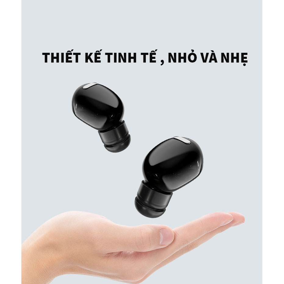 Tai nghe Bluetooth Hitoor XT-5 TWS dual-pass 5.0 stereo thể thao tai nghe không dây tai nghe đơn siêu nhỏ - HÀNG NHẬP KHẨU