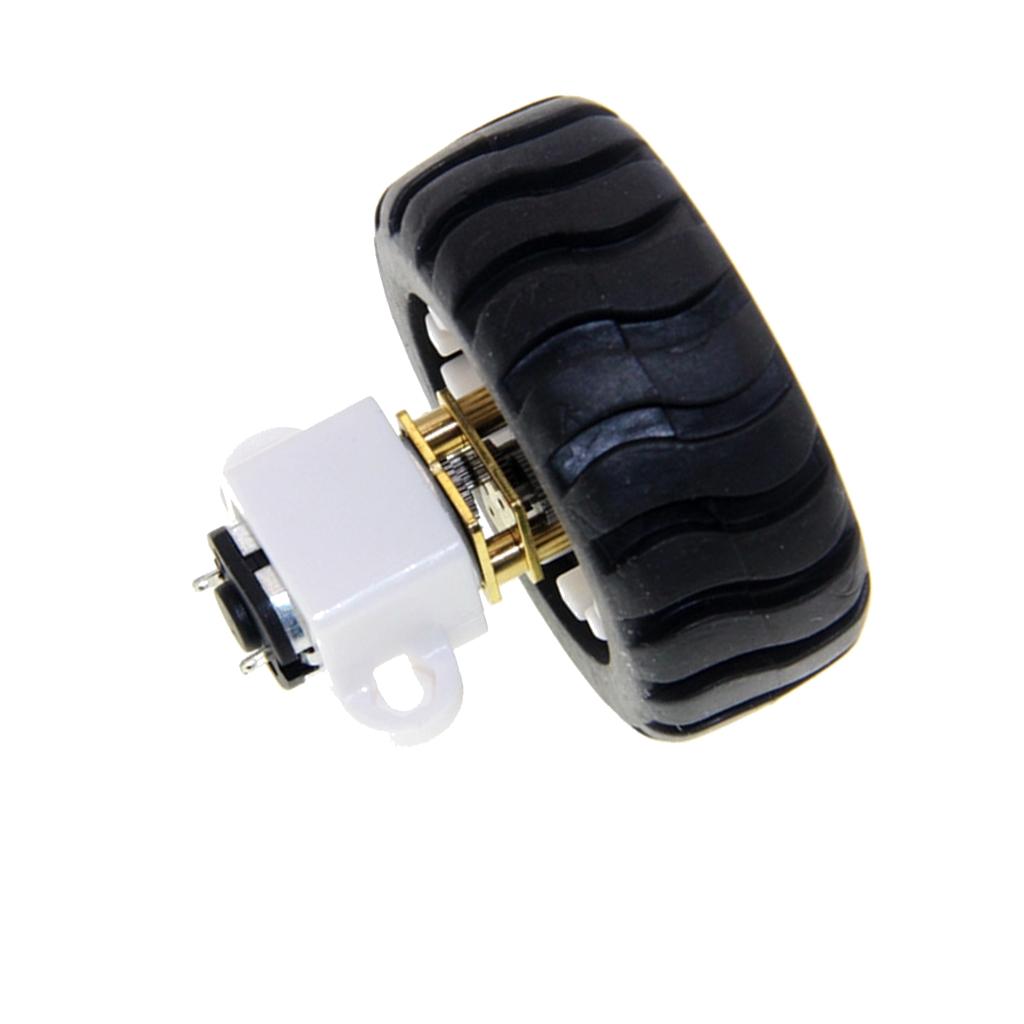 Trục D Lốp Xe Ô Tô Thông Minh Robot Lốp Xe có Bánh Xe với DC 6V Bánh Răng Giảm Động Cơ