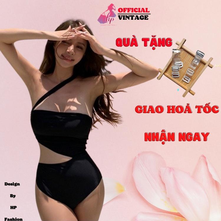 Bộ đồ bơi đi biển khoét eo ôm body 1 dây thun lạnh chuyên dụng có đệm mút VD325