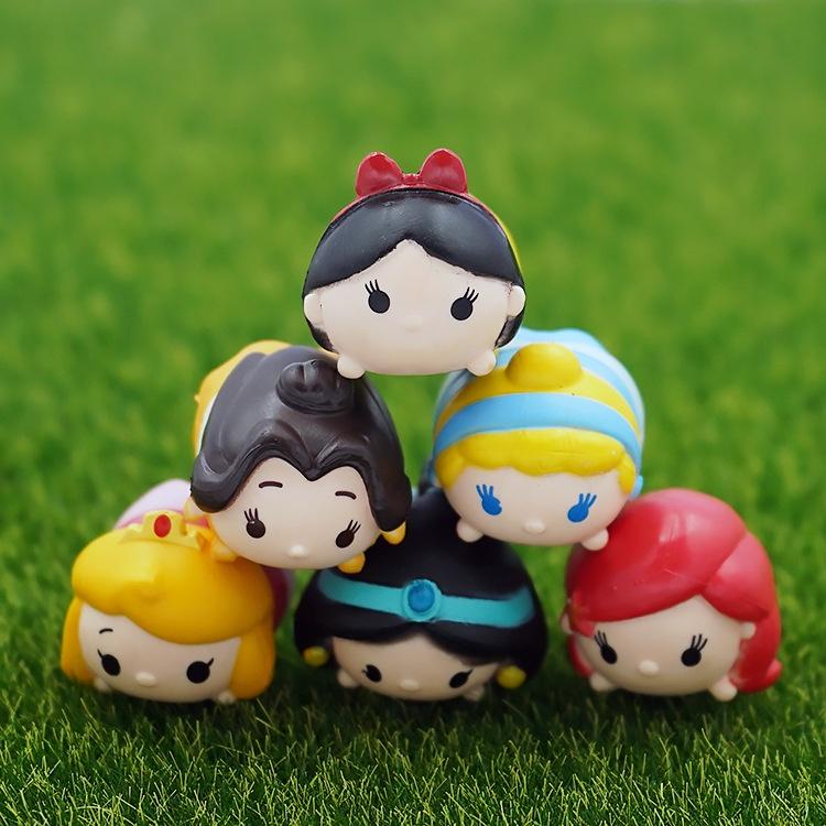 Set 6 mô hình búp bê công chúa Jenga dễ thương sáng tạo trang trí xe hơi