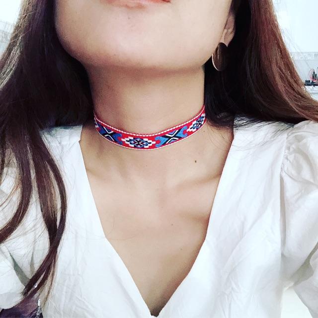 Choker boho - choker thêu hoạ tiết thổ cẩm
