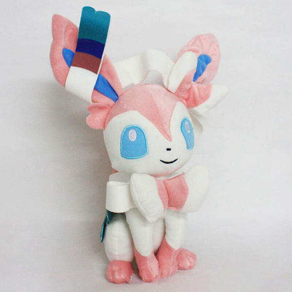 Gấu Bông Pokemon - Eevee Sylveon Hệ Tiên (35 Cm) Gb298 (Tặng 1 Móc Khóa Dây Da Pu Đính Đá Lấp Lánh Màu Ngẫu Nhiên)