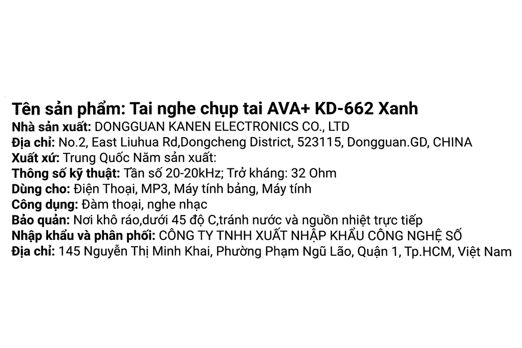 Tai nghe chụp tai AVA+ KD-662 - Hàng chính hãng