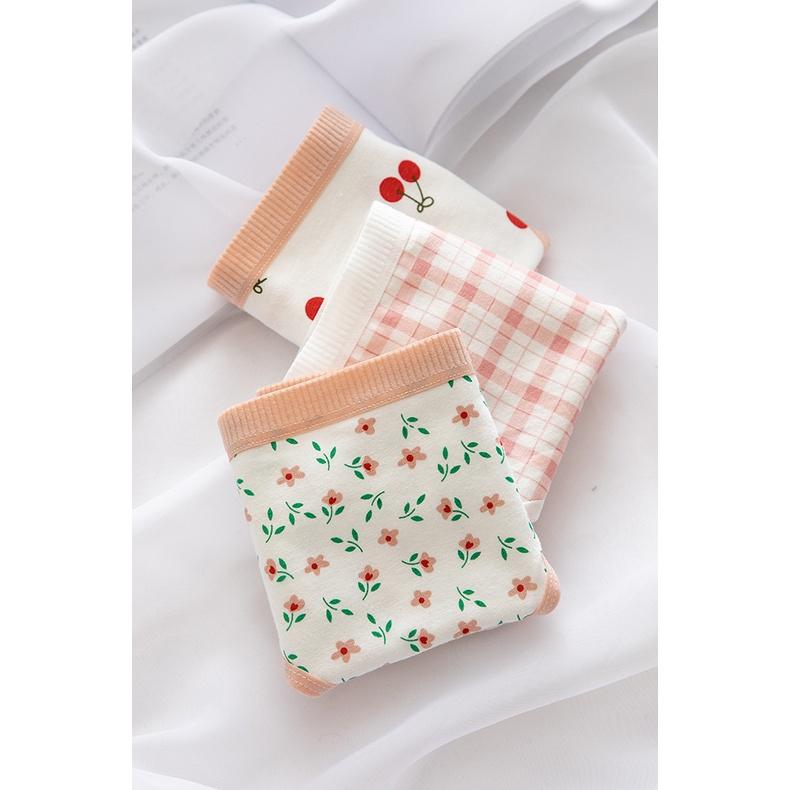 Quần Lót Nữ Cotton Anh Đào -Sọc Kẻ Ngang Eo Hàng Loại Đẹp.