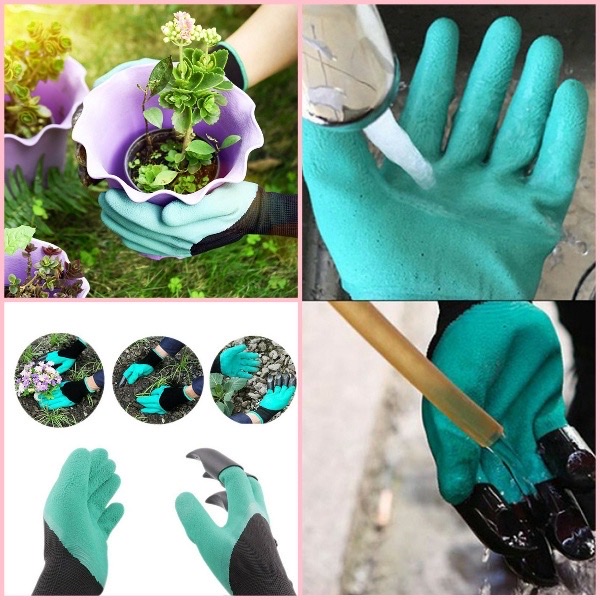 Găng tay chuyên dụng làm vườn có móng vuốt , bới đất , chăm sóc cây , chống thấm nước , co giãn đàn hồi tốt siêu bền , dễ vệ sinh