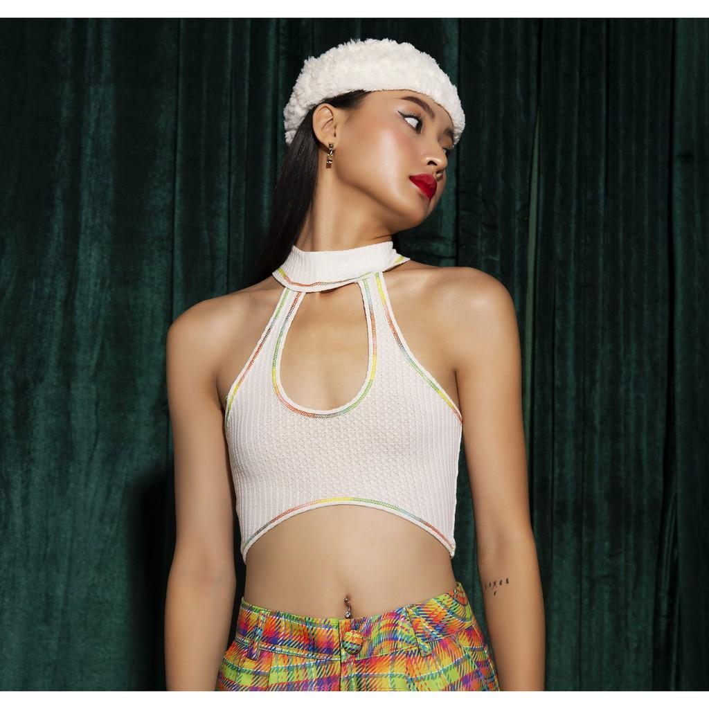 Áo Yếm Croptop Trắng TARTAN - 'Nữ Quyền' Croptop / White