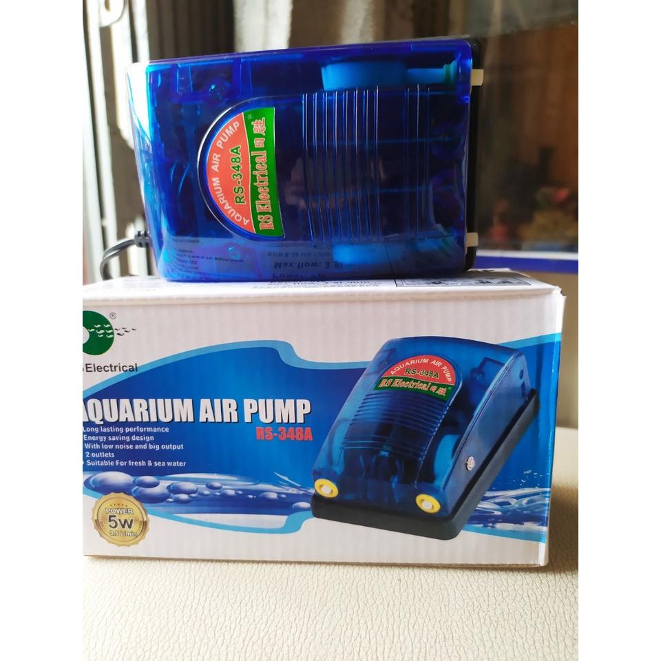 Máy sủi oxy RS 348A máy sục khí.+ 2 cục sủi+ 2m dây.