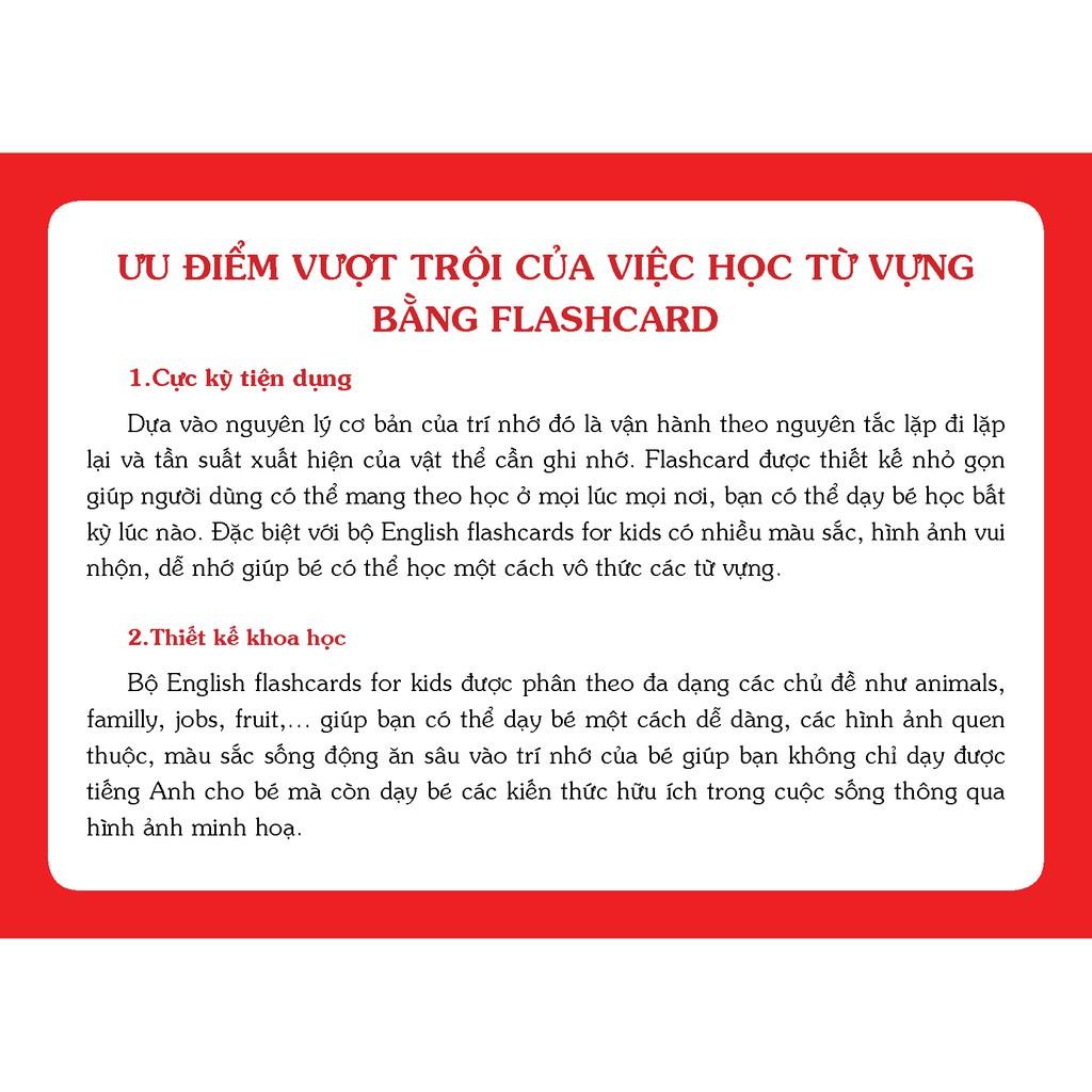 Sách - English Flashcards for kids (Bộ thẻ Tiếng Anh)- Dạy Trẻ Theo Phương Pháp Glenn Doman Kèm Quà tặng