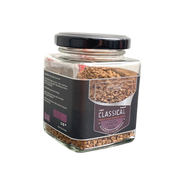 Cà Phê Hòa Tan Nguyên Chất Robusta Classical, vị đắng đậm, công nghệ sấy lạnh  - AnTháiCafé