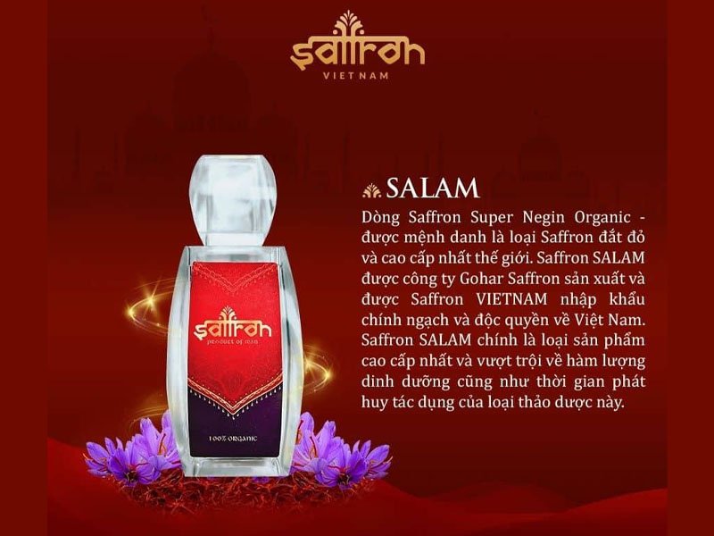 Nhụy Hoa Nghệ Tây SAFFRON SALAM 1Gram Cao Cấp