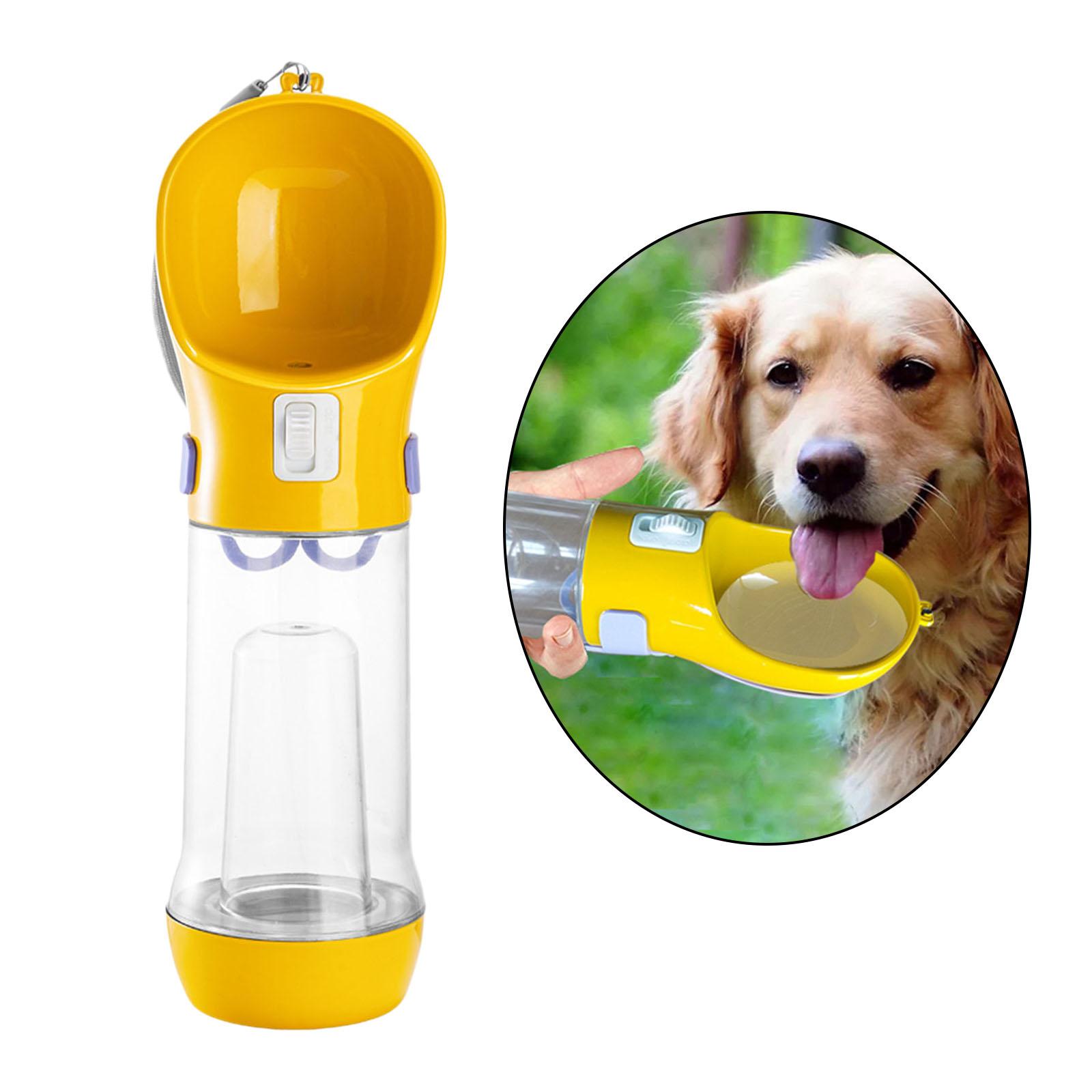 10oz Dog Travel Water Bottle Dog Travel Water Bottle with Food Container for Outdoor Hiking