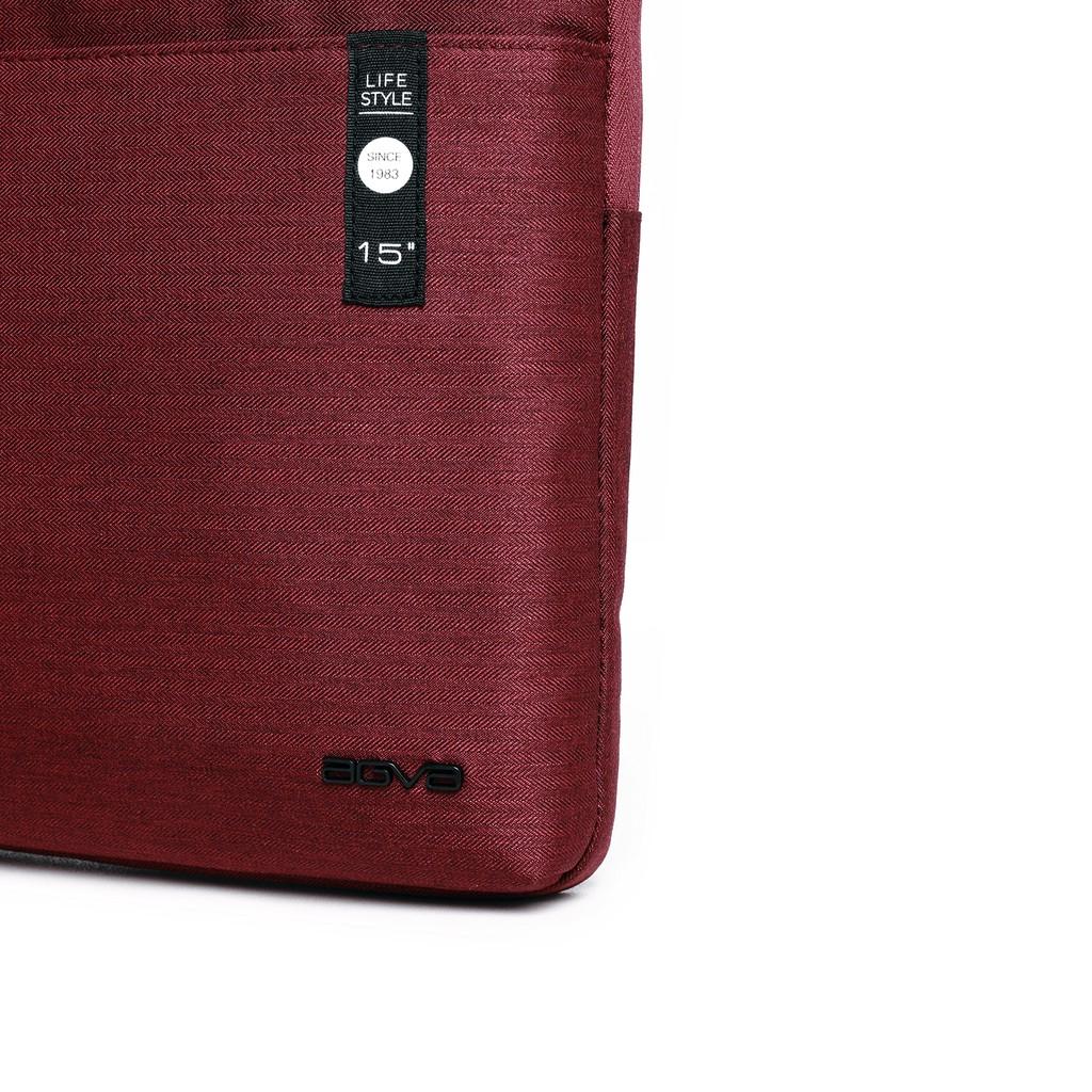 Túi chống sốc laptop 15 inch AGVA Heritage - LTB323 Kích thước: Ngang 40 x Rộng 2 x Ngang 28 cm có 3 màu đỏ đô xám xanh