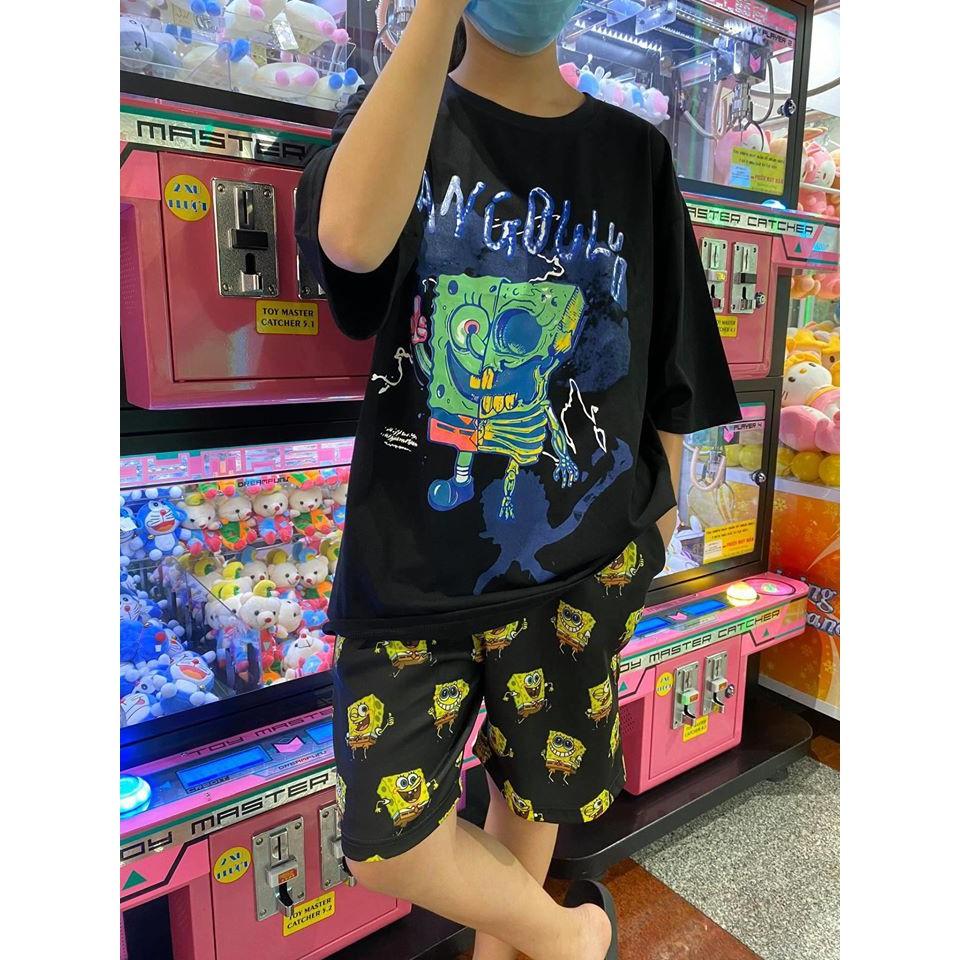 Áo thun tay lỡ Áo phông unisex nam nữ Bọt Biển SPONGEBOB THE 1992