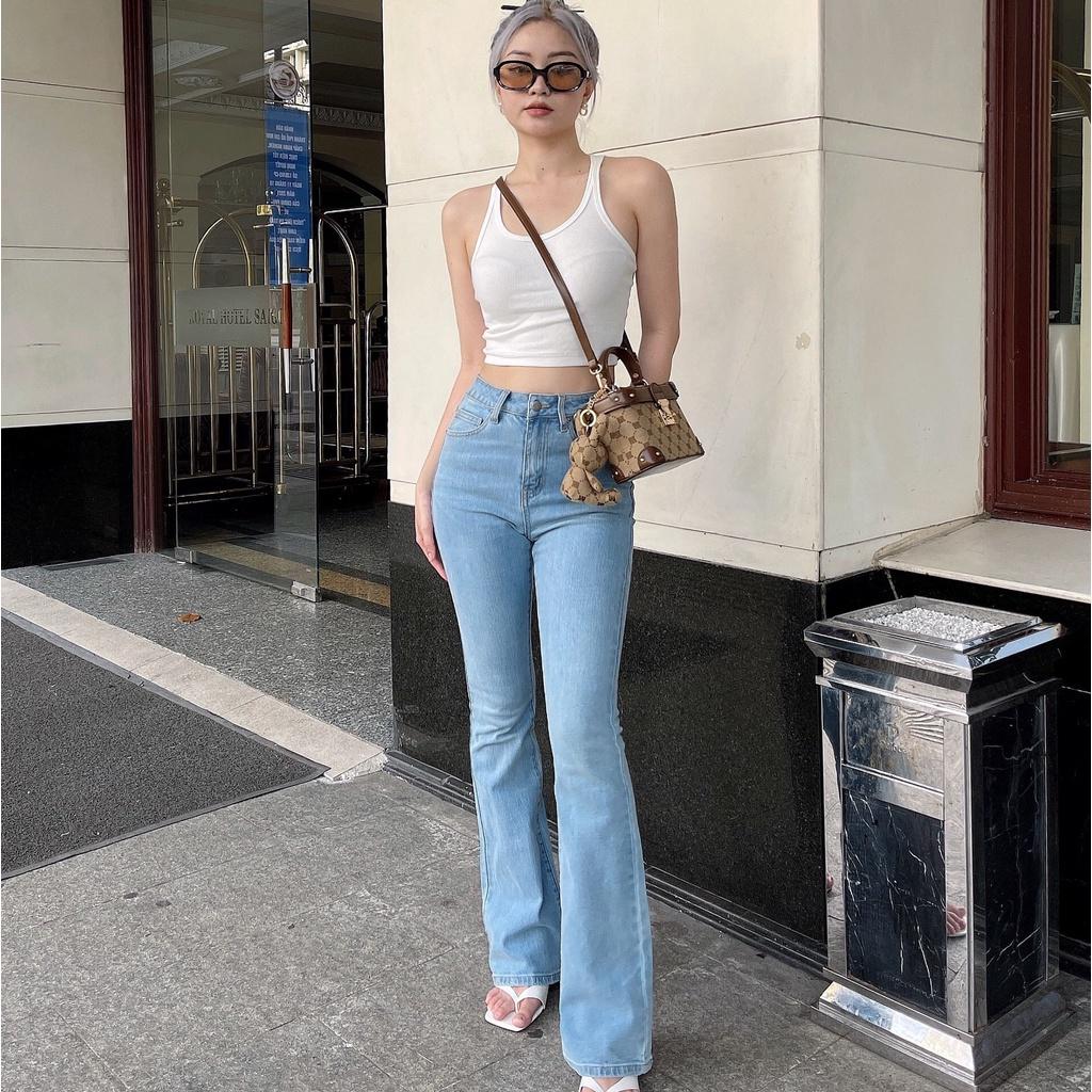 ஐÁo croptop nữ ba lỗ dây TOPTIFY chất thun gân tăm co giãn One Last Time Top A223