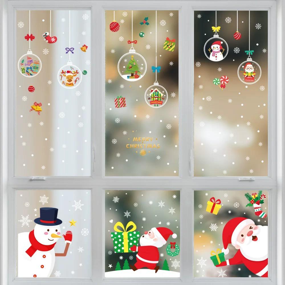 Sticker Decal Trang Trí Giáng Sinh Dán Cửa Kính - Decal Trang Trí Noel Dán Cửa Kính