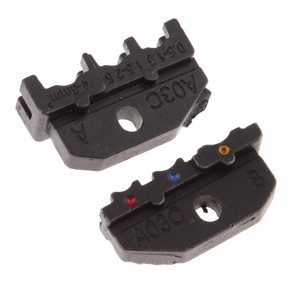 2pcs Interchangeable Die Set for Non-insulated/Insulated Terminals 0.5-6mm²