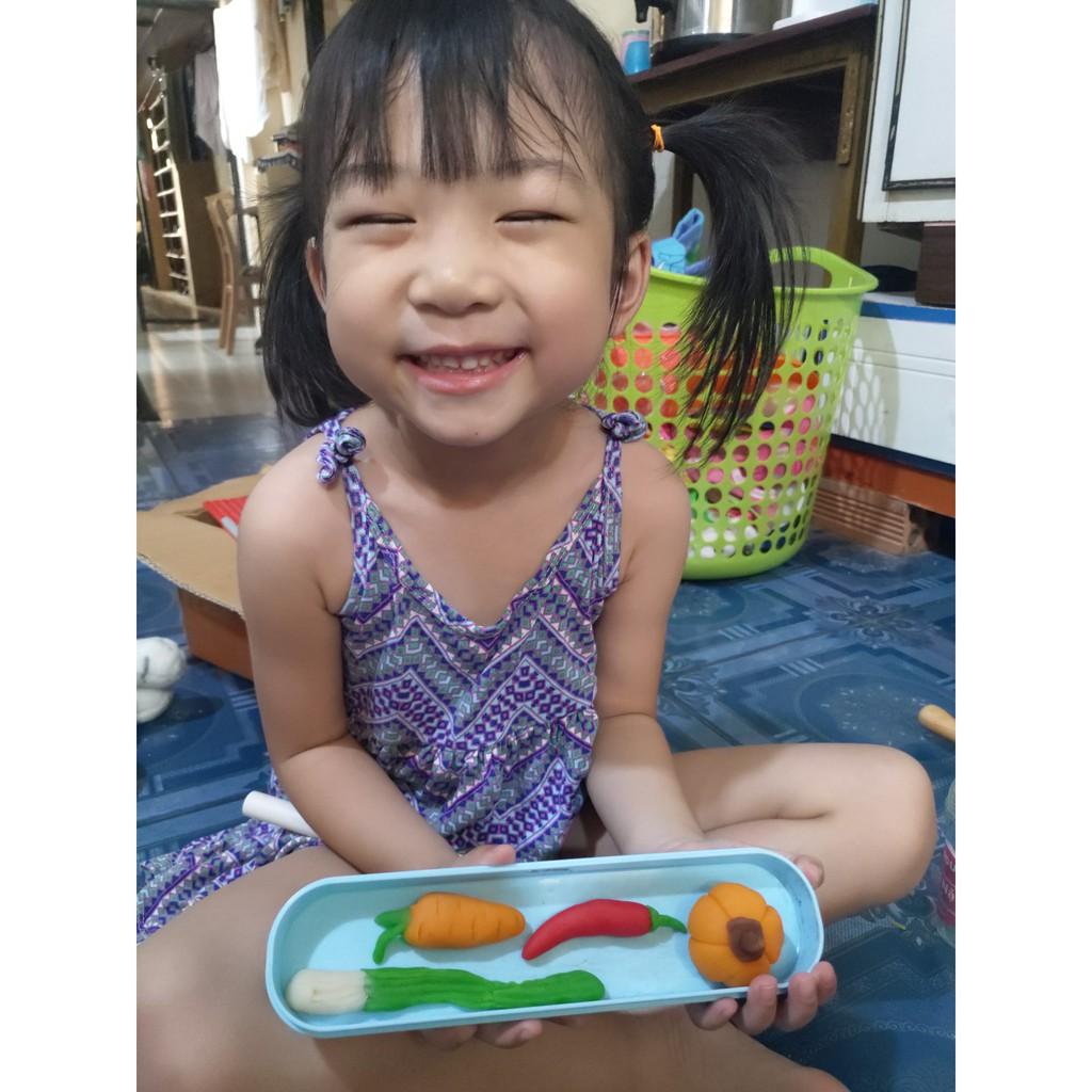 Bộ khuôn 6 động vật chơi bột nặn đất nặn an toàn