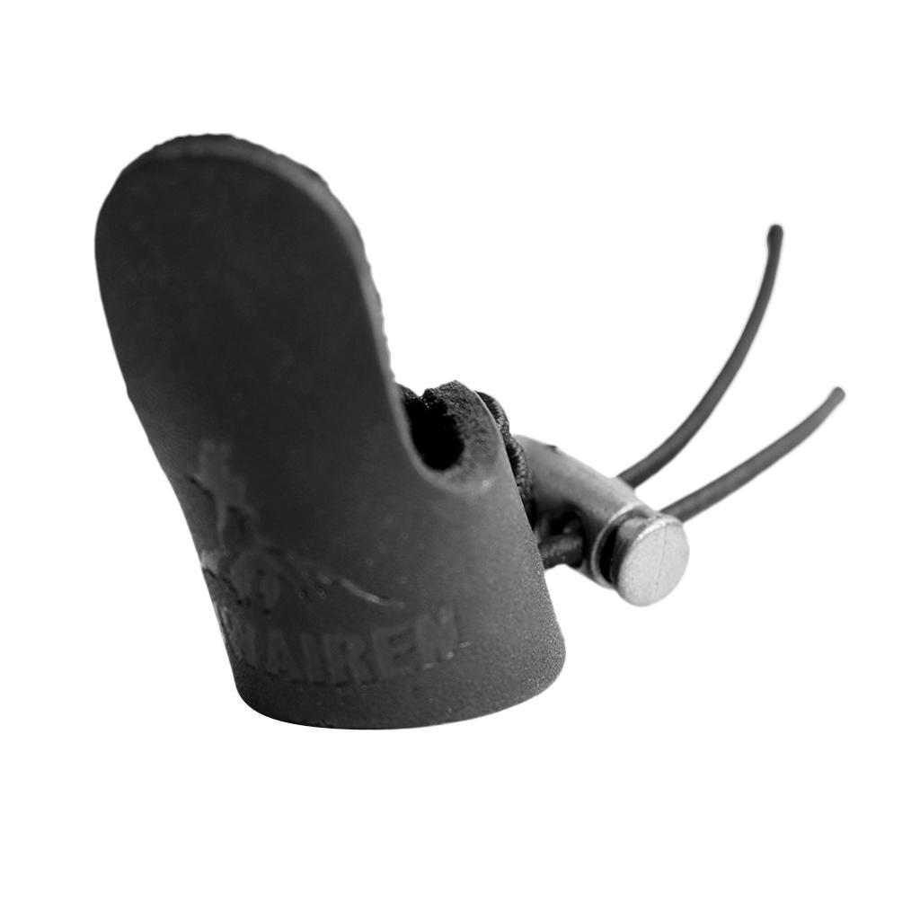 2-6pack Black Leather Archery Hunting Shooting Thumb Finger Protector Guard