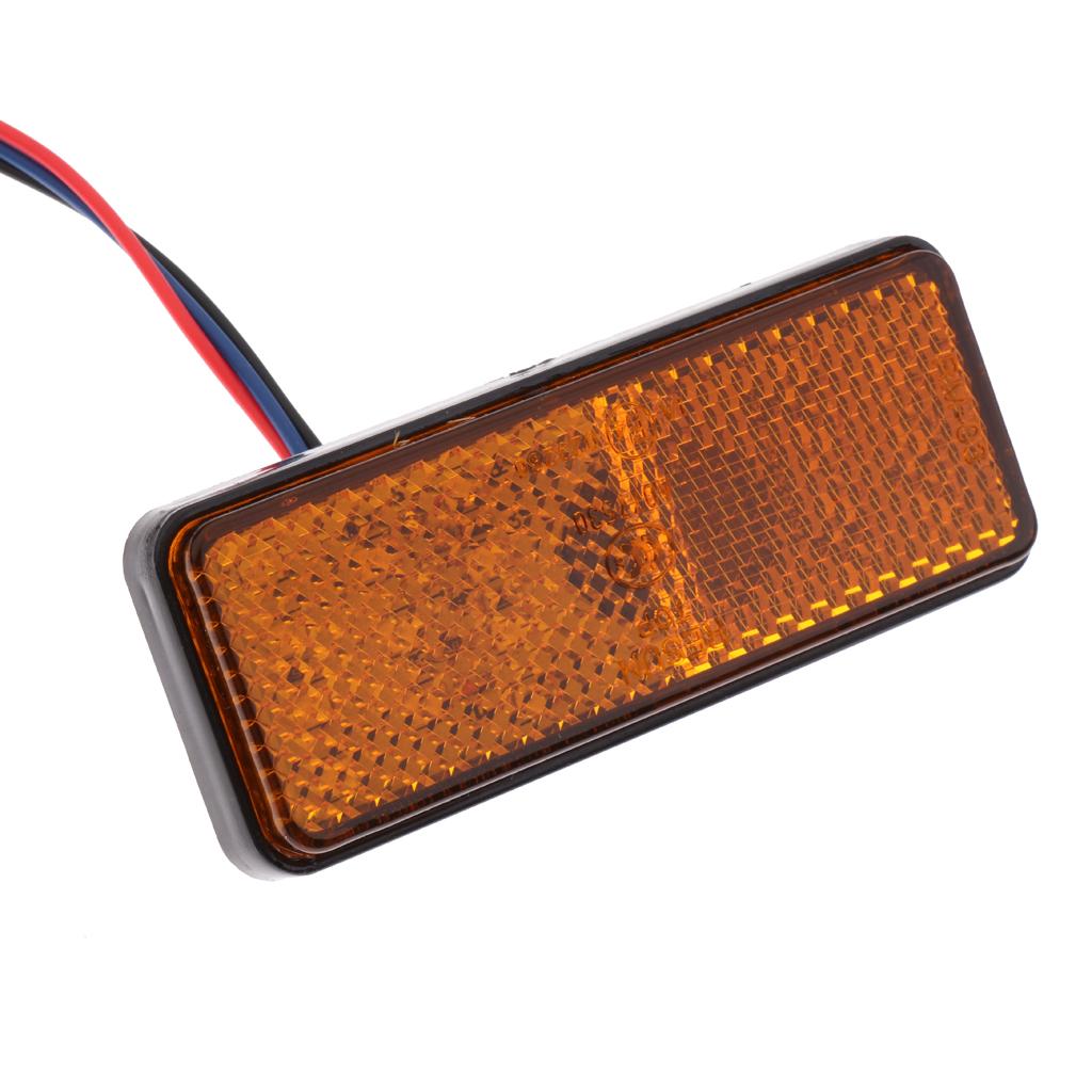 DC 12V 24 SMD LED Reflector Brake Light Turn Signal Warning Lamp For Car Motorcycle SUV RV