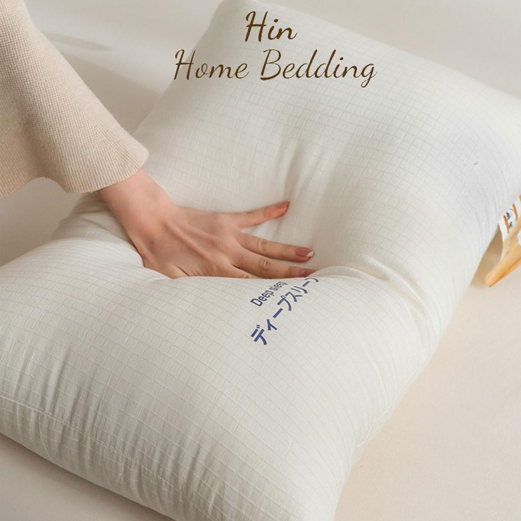 Gối Khách Sạn 50x70cm Hin Home Bedding Gối Lông Vũ Nhân Tạo Cao Cấp Gối Nhật Bản