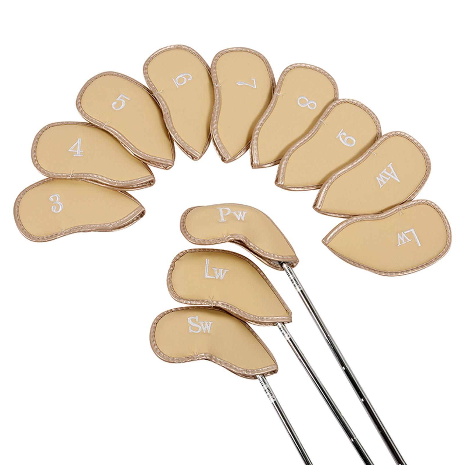 Golf Iron Head Covers, Golf Iron Headcovers, Modern Anti Scratch, Outdoor PU Leather Golf Club Head Cover for Equipment Golfer Travel Transport