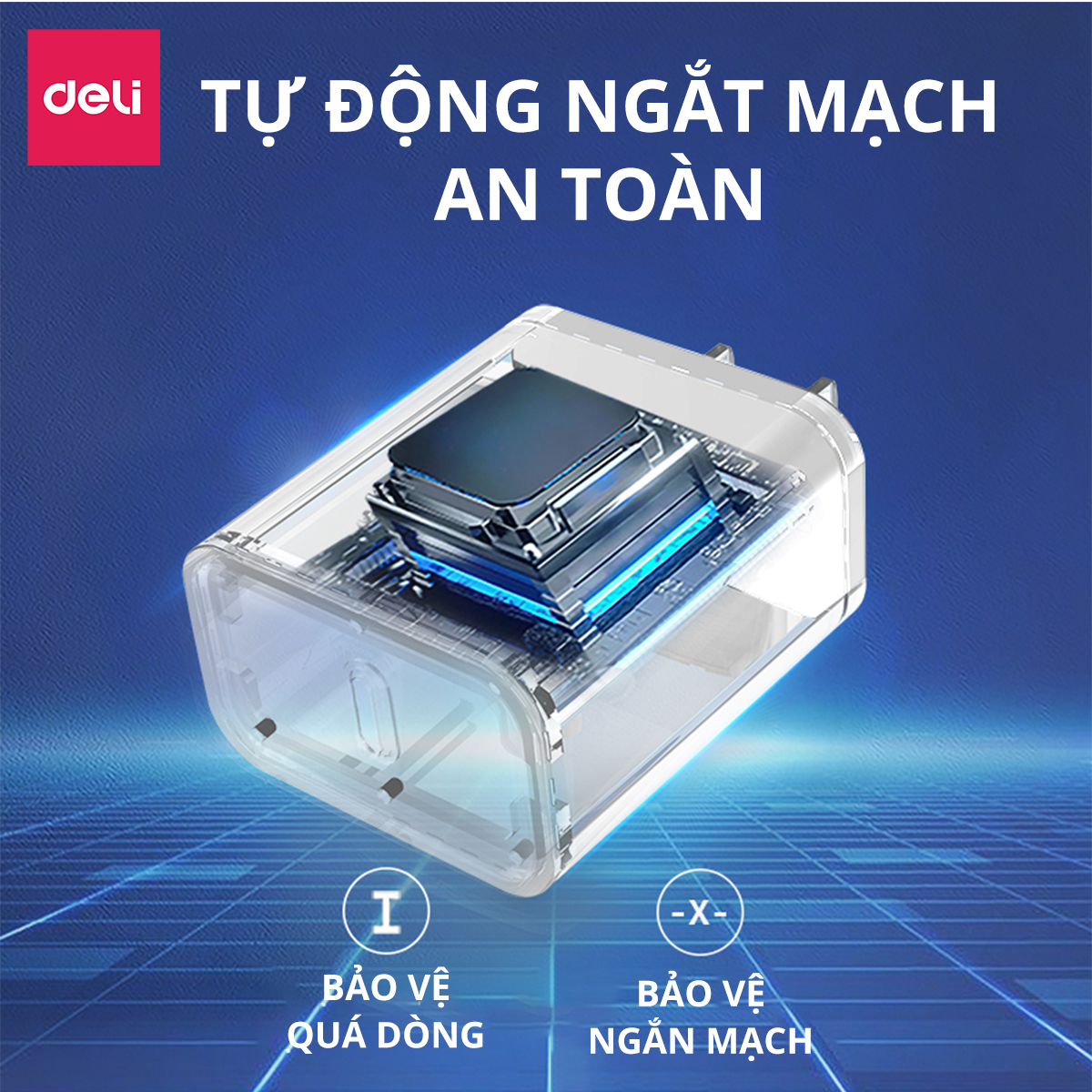 Củ Sạc Nhanh AOKA by Deli 20W Sạc Nhanh Cho Điện Thoại - Siêu Bền Chống Nóng Chống Cháy Nổ hàng chính hãng VS6022