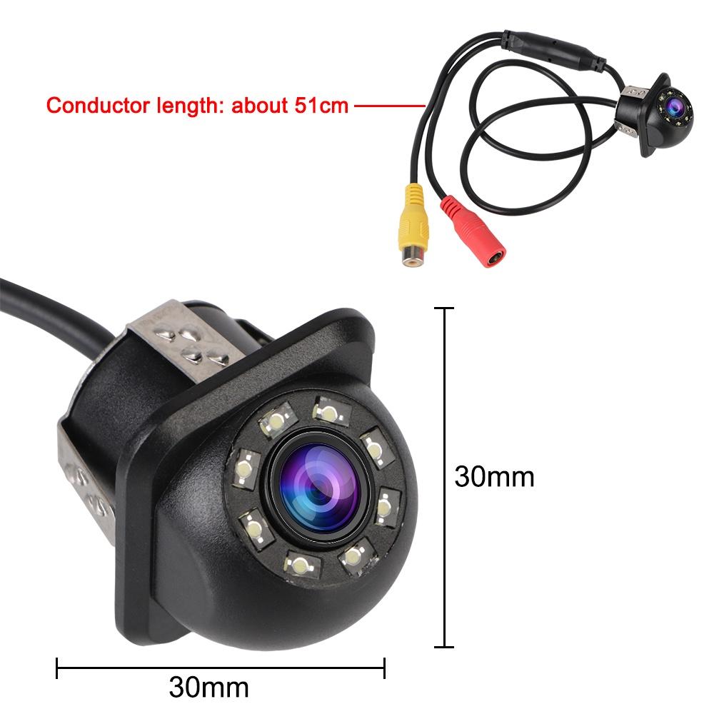 Camera chiếu hậu mini 170 độ góc rộng 8 bóng LED hỗ trợ đỗ xe ban đêm