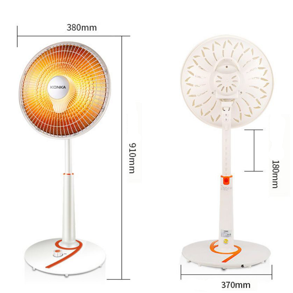 Quạt Sưởi KONKA KH-TY17 - Máy Sưởi Điện Ống HALOGEN Chân Không Làm Nóng Nhanh, Tiết Kiệm Điện, An Toàn, Ánh Sáng Dịu, Yên Tĩnh [HÀNG CHÍNH HÃNG].