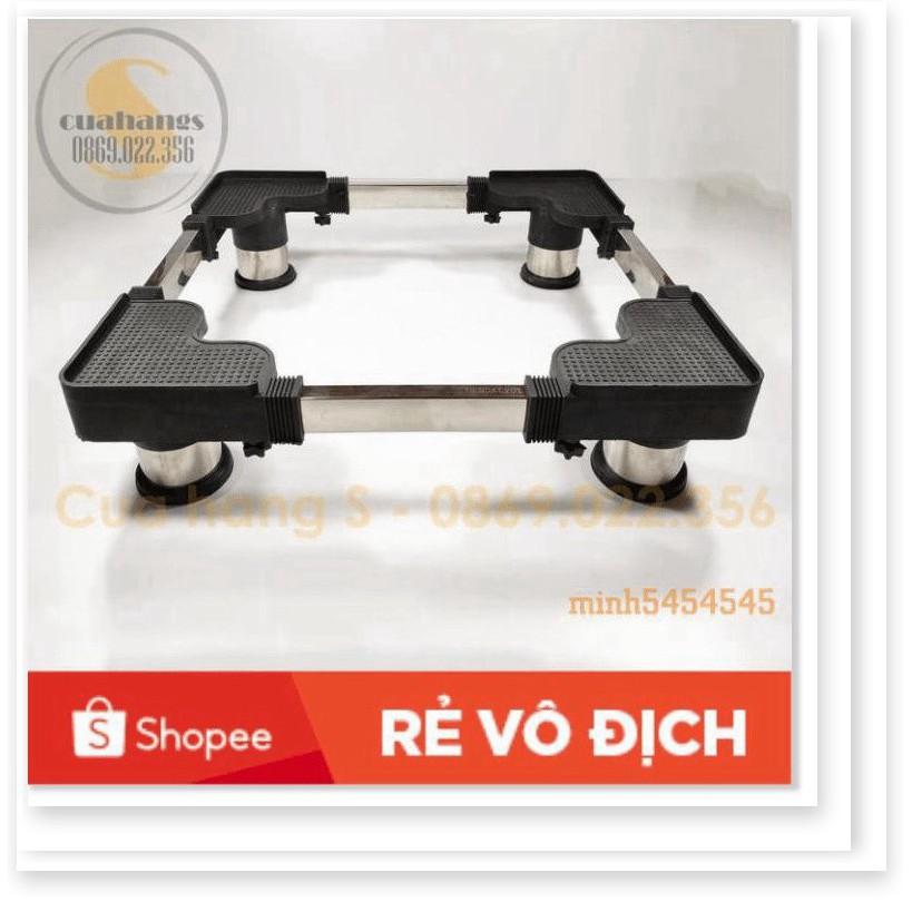 Chân kệ máy giặt tủ lạnh cao cấp trụ Inox