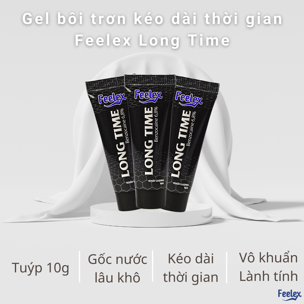 Gel bôi trơn kéo dài thời gian quan hệ Feelex Long Time tuýp 10g