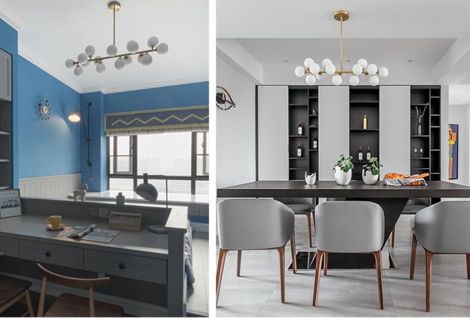 Đèn chùm THASCO phong cách sang trọng trang trí nội thất hiện đại