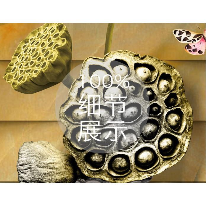 Tranh dán tường Bình hoa đài sen sáng tạo, Tranh 3D dán tường hiện đại , MS 1199626