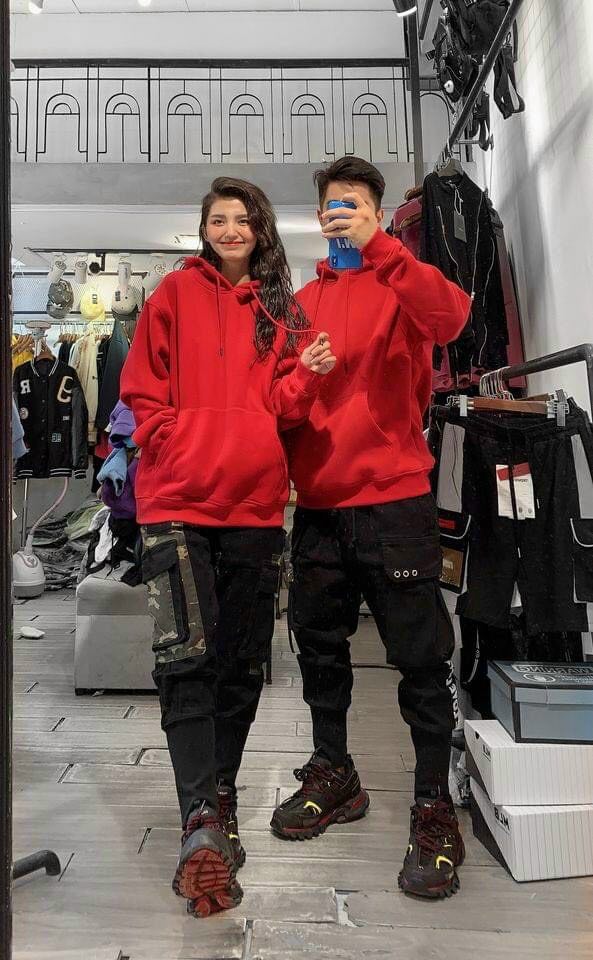 Áo hoodies trơn nam nữ phong cách couple năng động trẻ trung