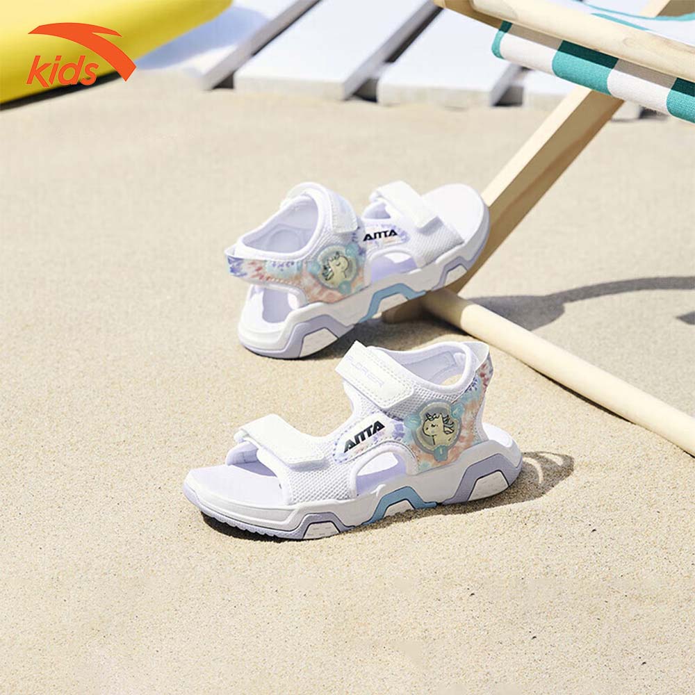 Sandals thời trang thể thao bé gái Anta Kids siêu nhẹ, quai dán tiện lợi, thoáng khí W322329971