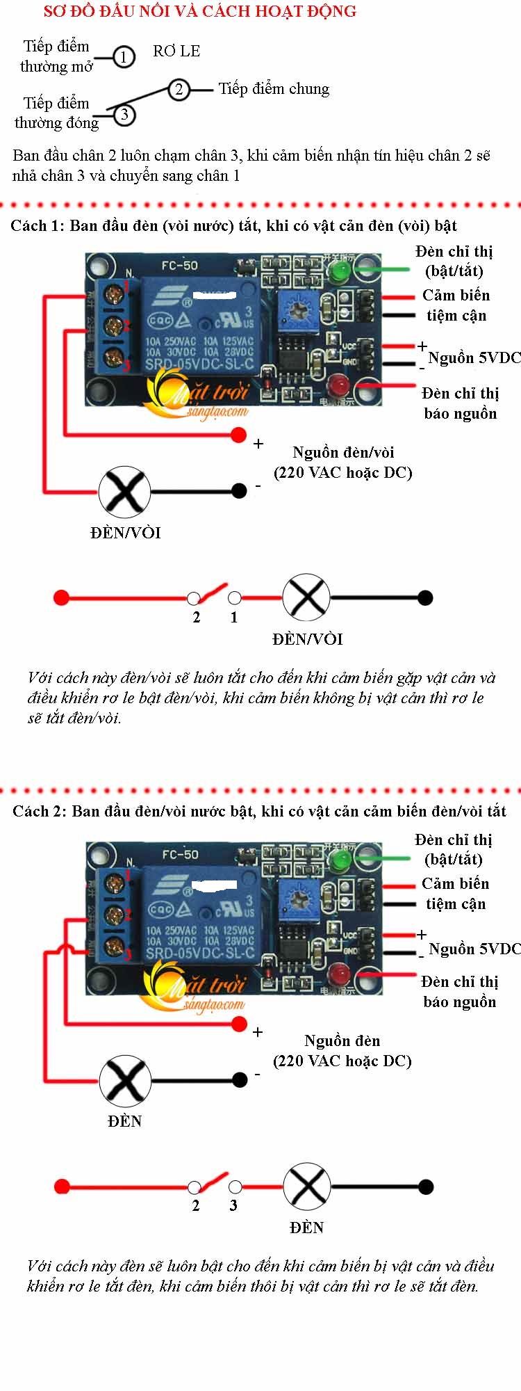 Mạch công tắc cảm biến tiệm cận V2 - nguồn nuôi 5V