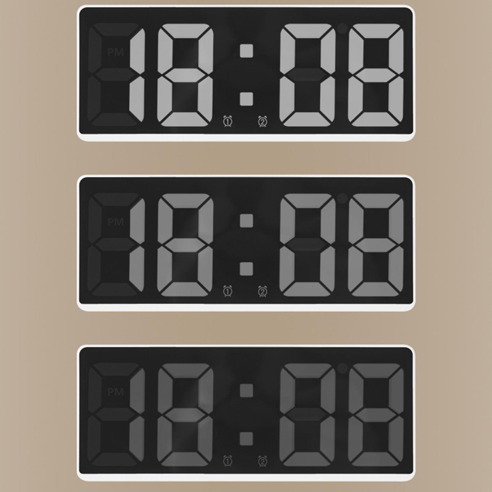 Clock Voice Control LED Display for Office Bedside Holiday Gifts