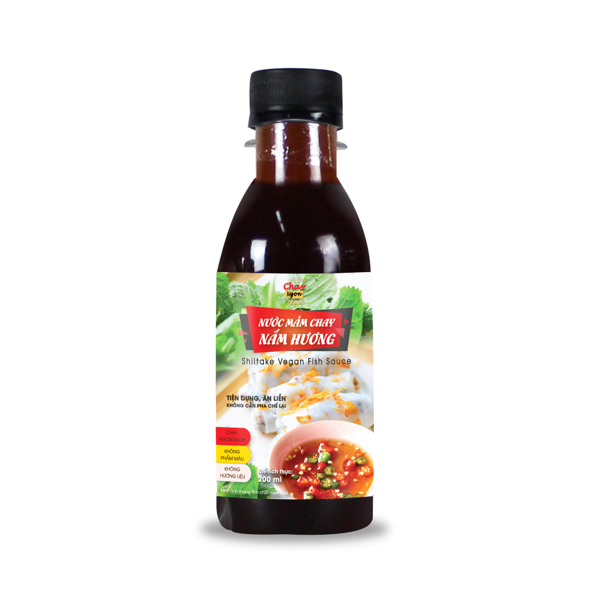 Mini Nước Mắm Chay Nấm Hương vị ngọt thanh từ cốt nấm 200ml - Mini Shiitake Vegan Fish Sauce