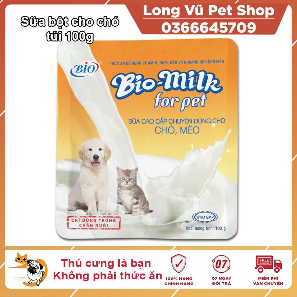SỮA CAO CẤP CHUYÊN DÙNG CHO CHÓ MÈO CON BIO MILK GÓI 100g
