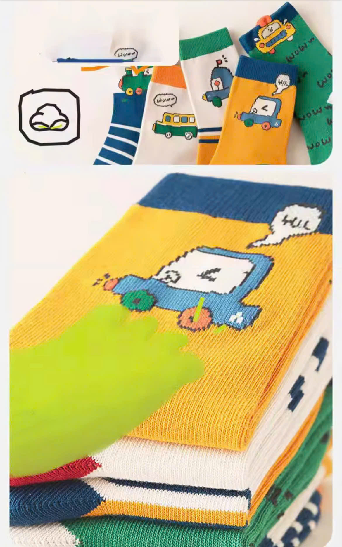 SET 5 ĐÔI TẤT VỚ XANH DỄ THƯƠNG TỪ 1-12 TUỔI DÀNH CHO BÉ TRAI BÉ GÁI