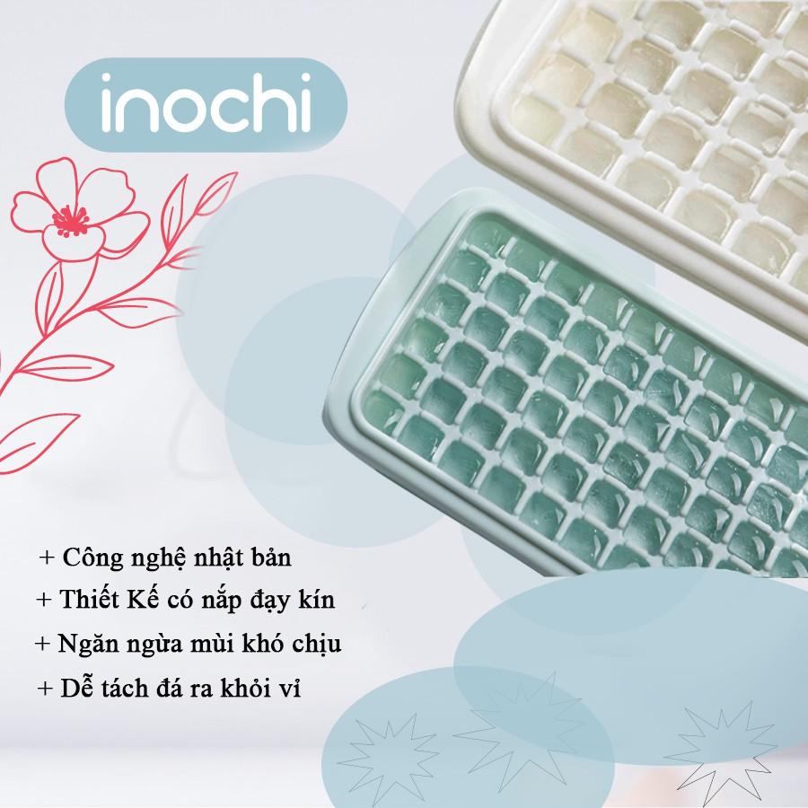 SET 6 Khay làm đá có kèm hộp đựng và nắp khử mùi, tủ lạnh đủ loại viên tròn kari inochi