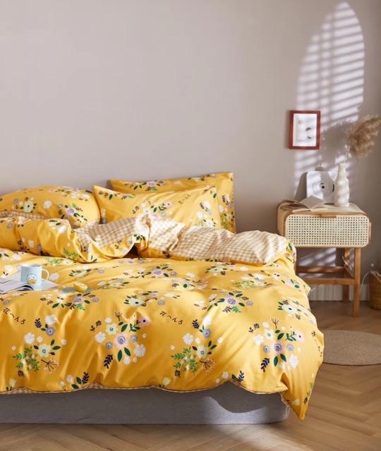 Set Cotton LiVing Hàng Nhập Khẩu Cao Cấp 4 Món Hello Summer