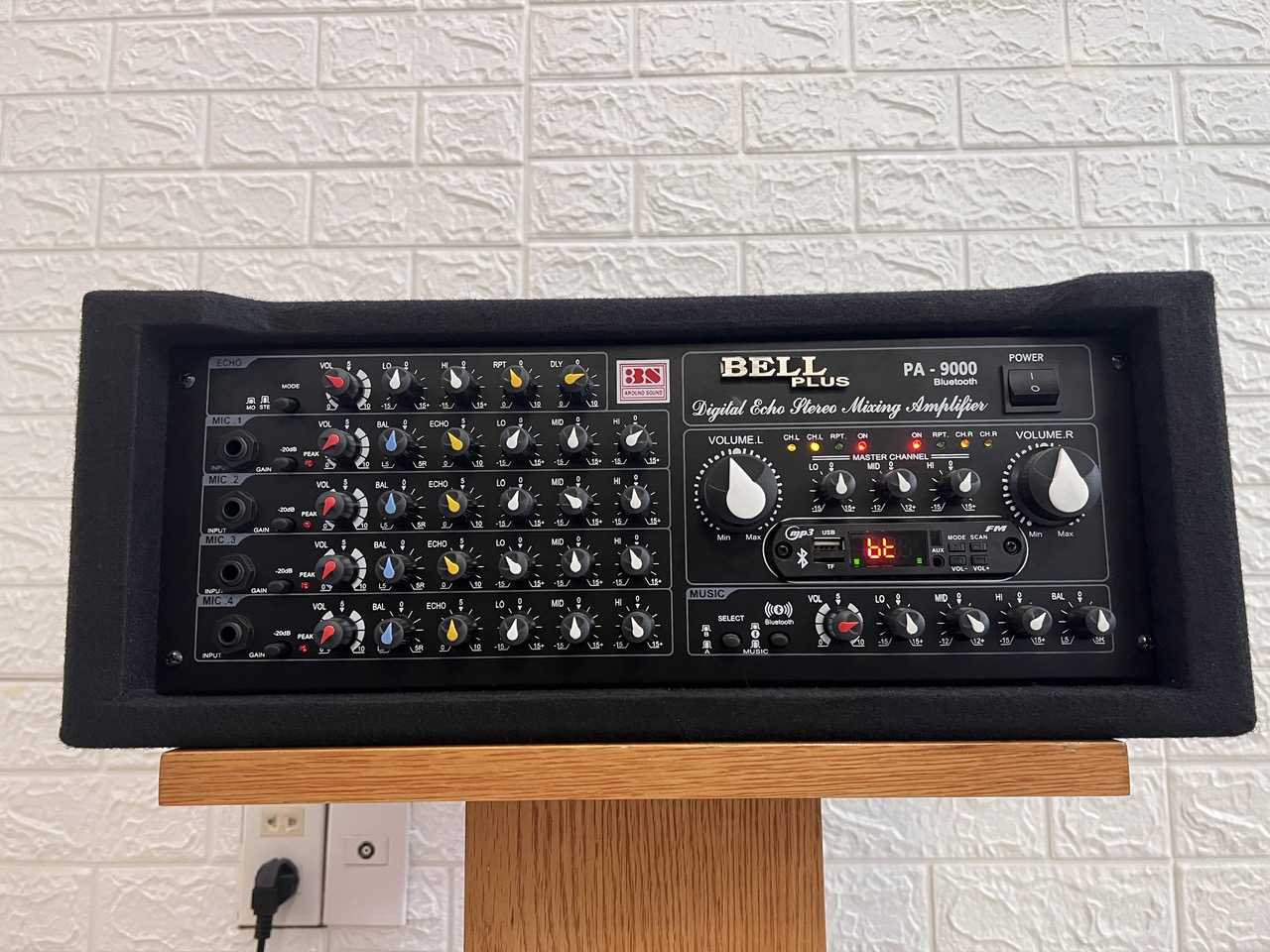 Âmpli bọc nỉ 16 sò karaoke và nghe nhạc cao cấp BellPlus PA - 9000
