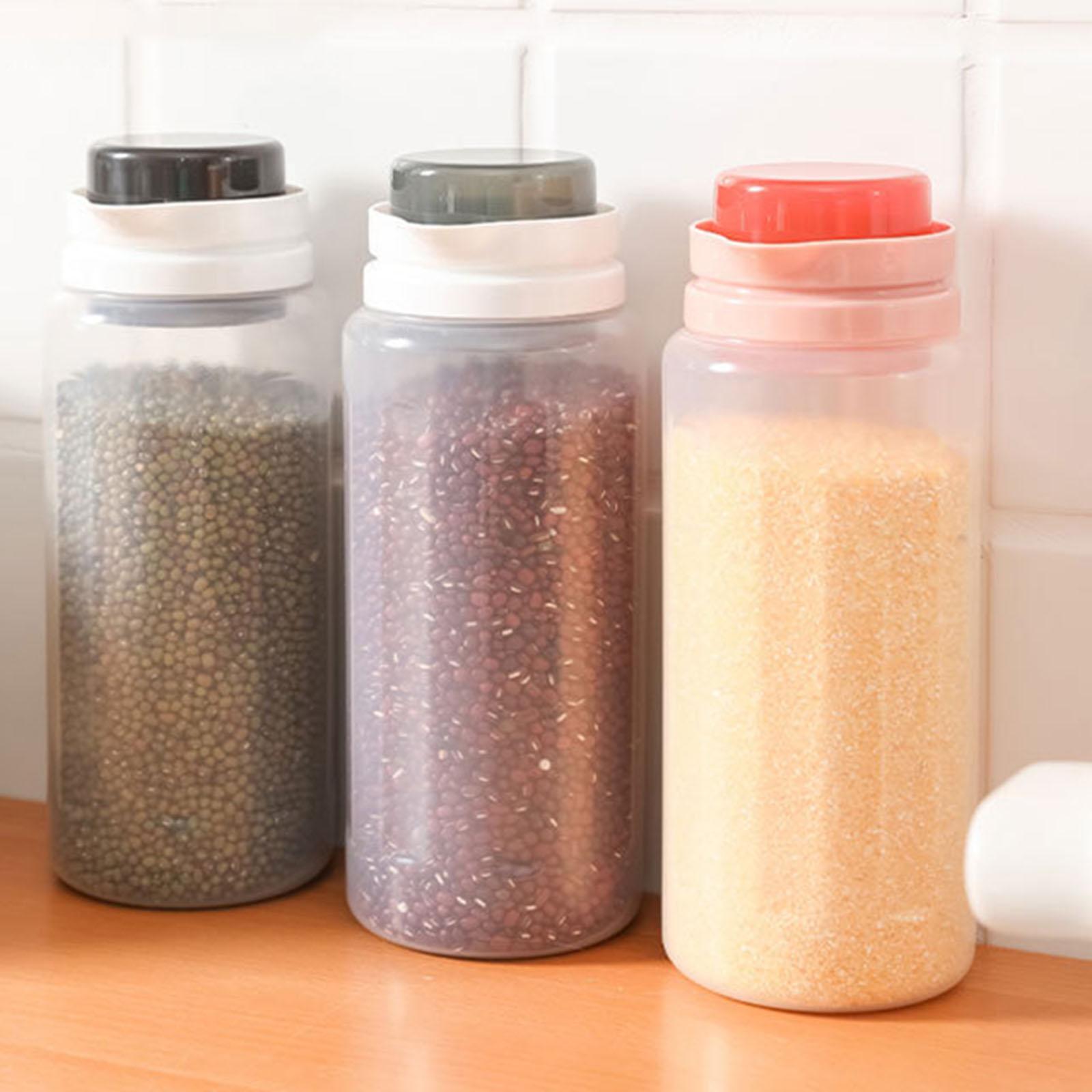 Airtight Food Storage Jars with Lids for Spaghetti Flour Sugar Coffee