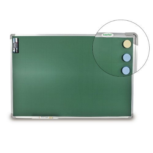 Bảng từ xanh treo tường Dongkuk Hàn Quốc Easyboard viết phấn - khung nhôm - kích thước 40x60cm - tặng kèm phụ kiện (2 nam châm và 1 khăn lau)