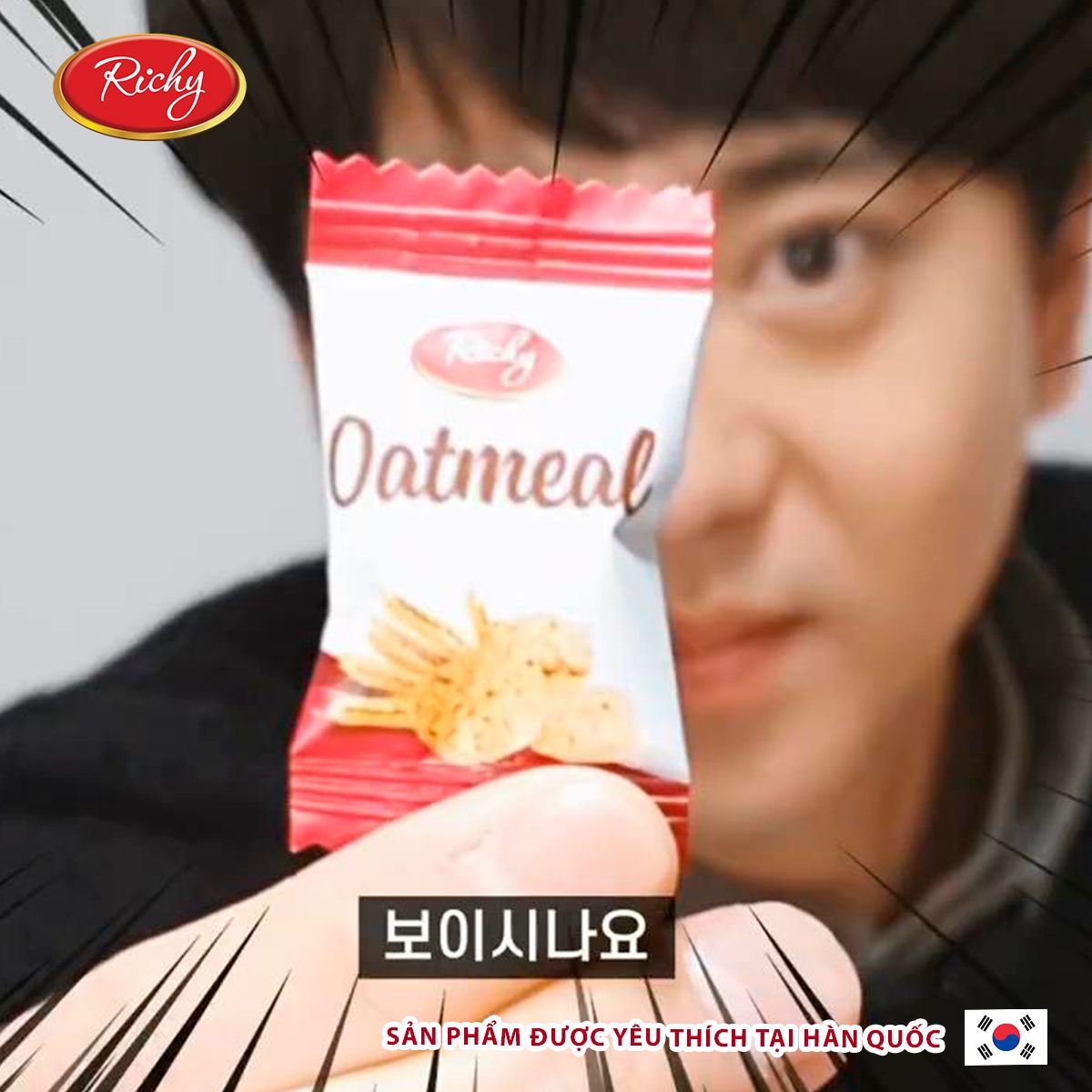 Thùng Bánh Yến Mạch Sữa Oatmeal Richy Thơm Ngậy