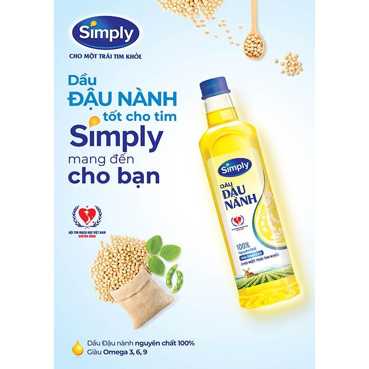 Dầu Ăn Simply Đậu Nành 1L