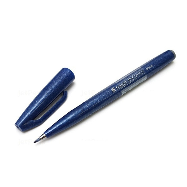 Bút lông viết chữ calligraphy Pentel Fude Touch Brush Sign Pen - Màu xanh dương