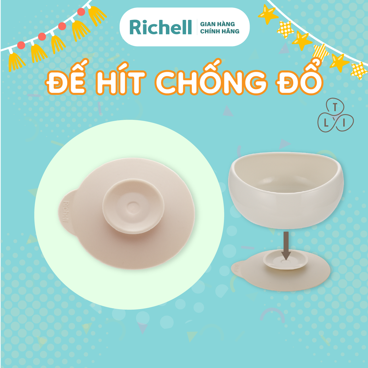 Đế hít chén &amp; khay RICHELL TLI khách đọc kĩ mô tả | Baby